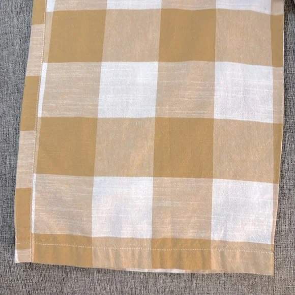 New Trovata Birds of Paradis Tan/White Checkered Jumpsuit Size M